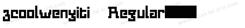 zcoolwenyiti Regular字体转换